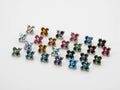 Dvara Rose Four Leaf Austrian Crystal 16G Titanium Labret