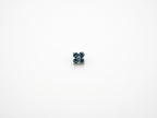 Dvara Aqua Duo Four Leaf Austrian Crystal 16G Titanium Labret