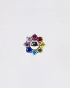 Belldandy Rainbow Flower 16G ASTM F136 Implant Grade Titanium Internally Threaded