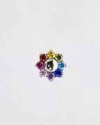 Belldandy Rainbow Flower Rook 16G Astm F136 Implant Grade Titanium Internally Threaded