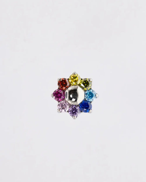 Belldandy Rainbow Flower Rook 16G Astm F136 Implant Grade Titanium Internally Threaded