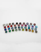 Bijou Greige Austrian Crystal 16G Titanium Labret