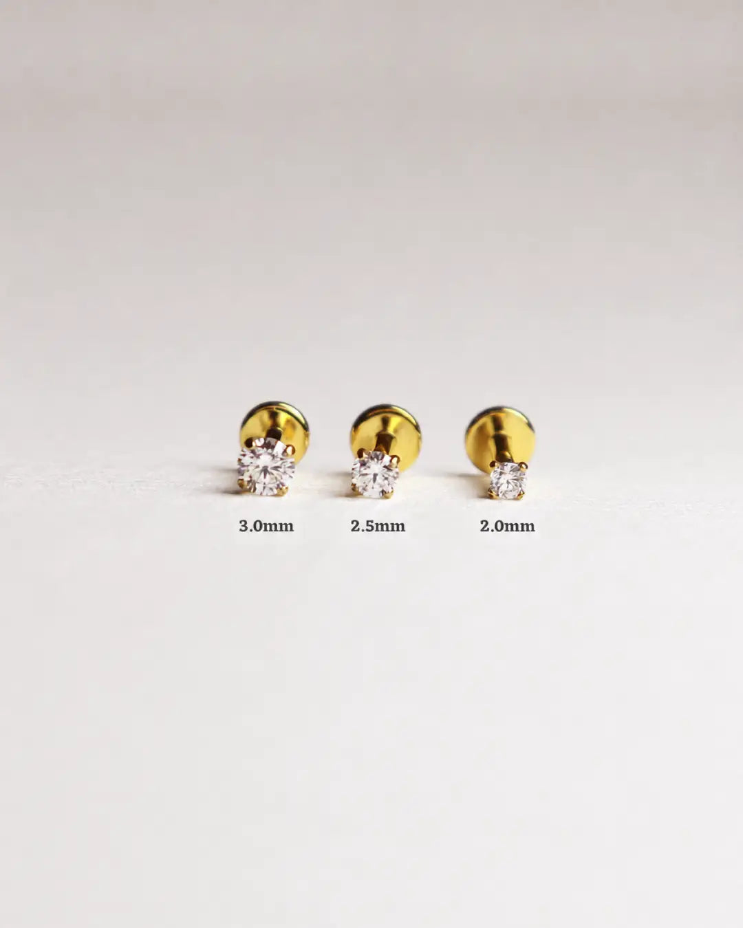 Bijou Gold CZ Labret 16G ASTM F136 Titanium