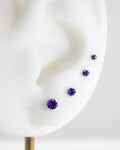 Bijou Violet CZ 16G ASTM F136 Titanium Labret