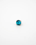 Bijou Blue Zircon Austrian Crystal 16G Titanium Labret