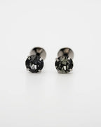 Cira Austrian Crystal 16G ASTM F136 Implant Grade Titanium Earring Internally Threaded