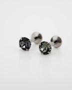 Cira Austrian Crystal 16G ASTM F136 Implant Grade Titanium Earring Internally Threaded