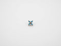 Dvara Crystal AB Four Leaf Austrian Crystal 16G Titanium Labret