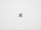 Dvara Crystal AB Four Leaf Austrian Crystal 16G Titanium Labret