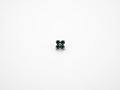 Dvara Emerald Four Leaf Austrian Crystal 16G Titanium Labret