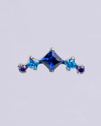Azure Yukari Flat Conch Helix Top 16G Titanium