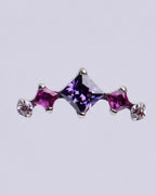 Crimson Yukari Flat Conch Helix Top 16G Titanium