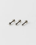 Fibi Basic Ball 16G Astm F136 Implant Grade Titanium  Internally Threaded