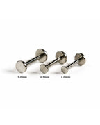 Flat Top 2mm 16G Internally Threaded Titanium Labret