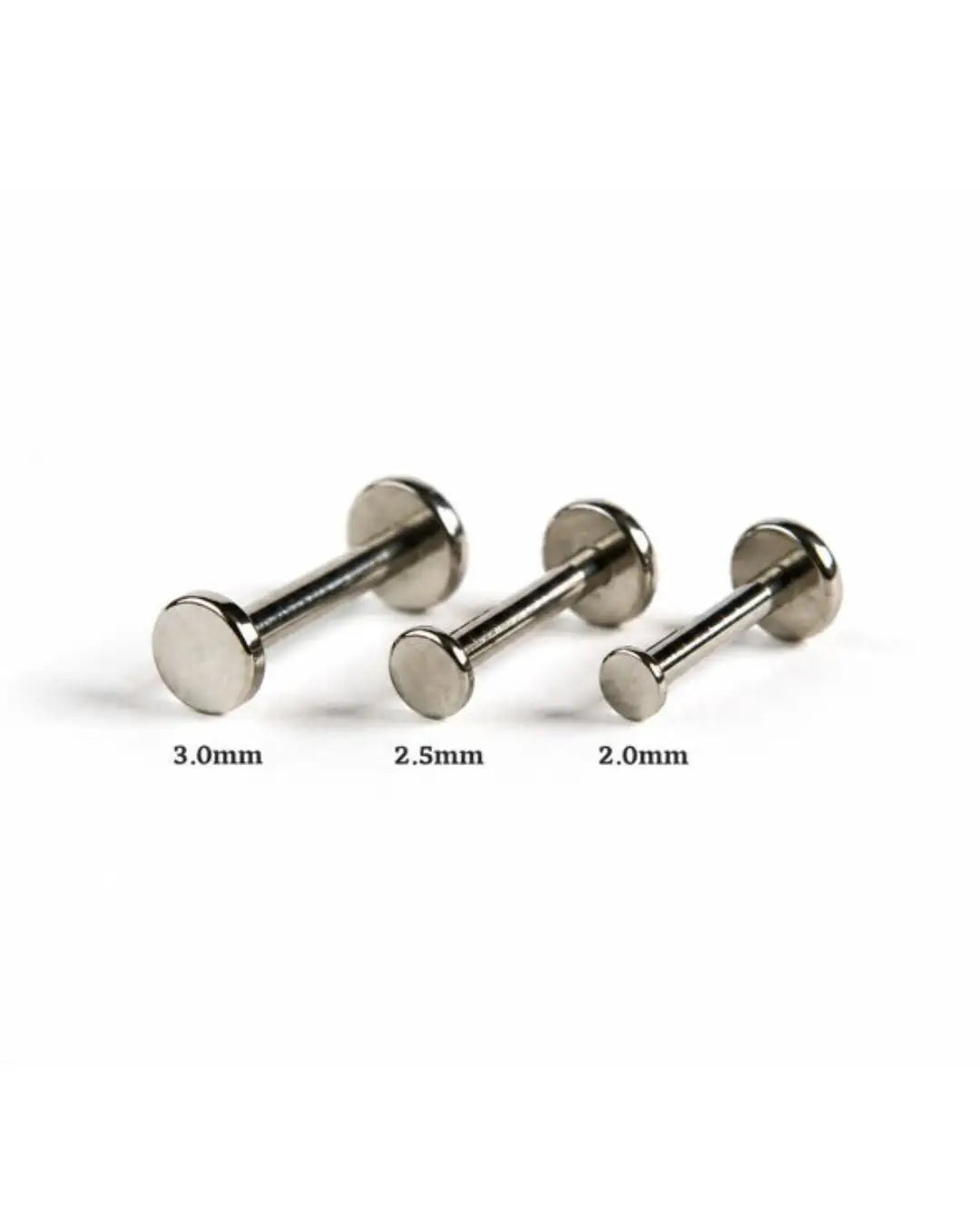 Flat Top 2mm 16G Internally Threaded Titanium Labret