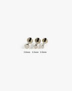 Flat Top 3mm 16G Internally Threaded Titanium Labret