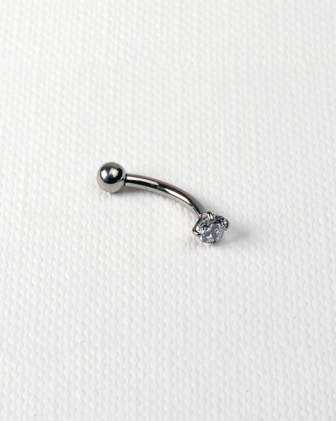 Gia CZ Curved Barbell 16G ASTM F136 Titanium