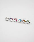 Hachiko Mini Paw Austrian Crystal 16G ASTMF136 Implant Grade Titanium Internally Threaded