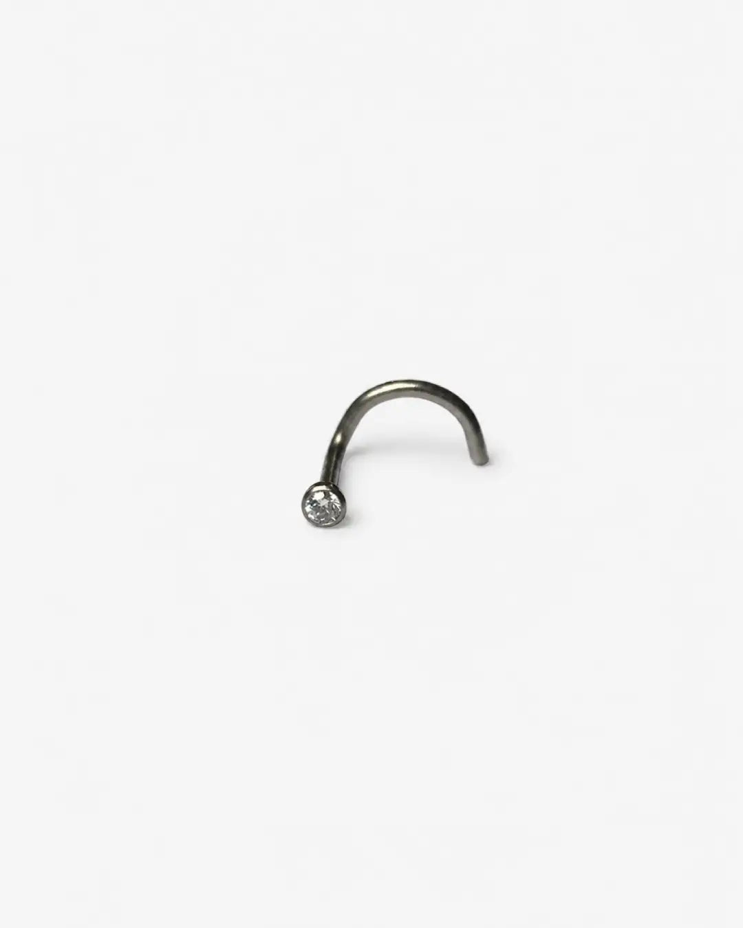 Red CZ Bezel Nose Screw 18G/20G Titanium