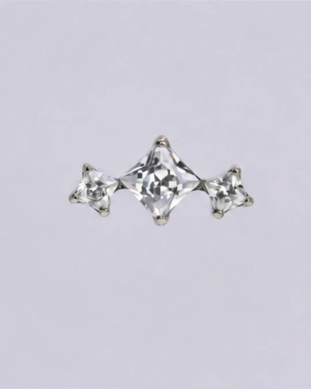 Clear Mini Yukari Flat Conch Helix Top 16G Titanium