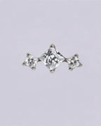 Clear Mini Yukari Flat Conch Helix Top 16G Titanium