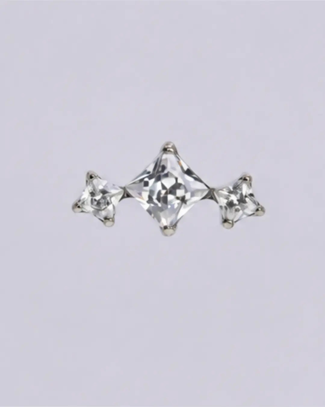 Clear Mini Yukari Flat Conch Helix Top 16G Titanium