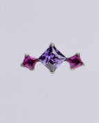 Crimson Mini Yukari Flat Conch Helix Top 16G Titanium