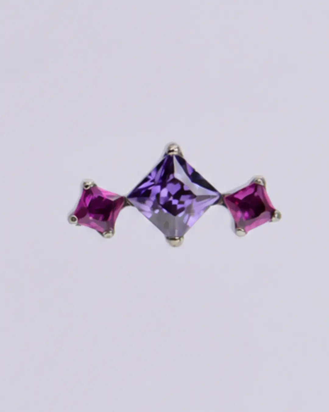 Crimson Mini Yukari Flat Conch Helix Top 16G Titanium