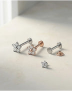 Misaki Dainty Flower CZ Astm F136 Implant Grade Titanium Internally Threaded