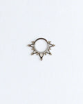 Paved CZ Mini Triple Bead Clicker 16G Titanium