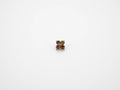 Dvara Peach Champagne Four Leaf Austrian Crystal 16G Titanium Labret