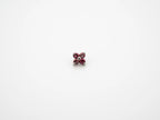 Dvara Rose Duo Four Leaf Austrian Crystal 16G Titanium Labret