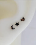 Moon Shape 16G Internally Threaded Titanium Labret