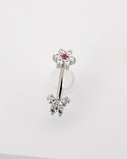 Siena Flower Butterfly 16G Astm F136 Implant Grade Titanium Internally Threaded