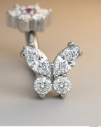 Siena Flower Butterfly 16G Astm F136 Implant Grade Titanium Internally Threaded