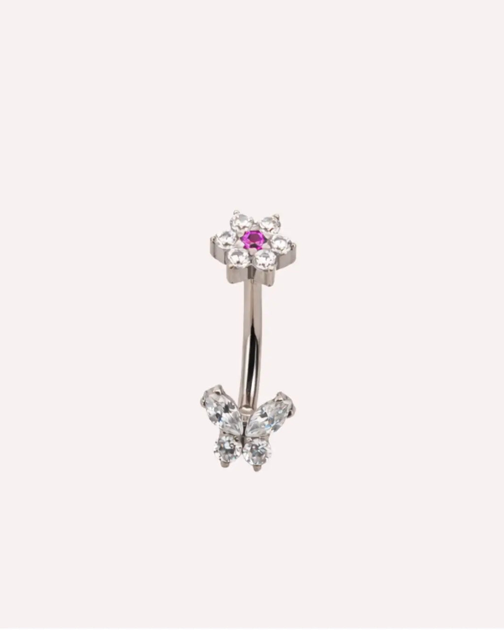Siena Flower Butterfly 16G Astm F136 Implant Grade Titanium Internally Threaded