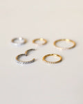 Simone Gold CZ Clicker 16G ASTM F136 Titanium