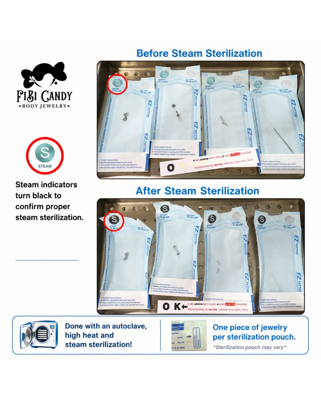 Sterilize Jewelry - One Pouch per Item