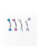 Fire & Snow Opal Curved Barbell 16G Titanium