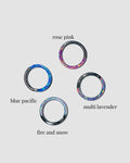 Multi Lavender Opal Front Facing Clicker 16G Titanium