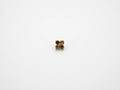 Dvara Topaz Duo Four Leaf Austrian Crystal 16G Titanium Labret