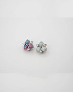 Vamire Synthetic Opal 16 ASTM F136 Implant Grade Titanium Earring Internally Threaded