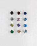 Vivi Blue Topaz 16G Threadless Titanium Labret