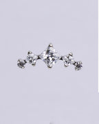 Clear Yukari Flat Conch Helix Top 16G Titanium