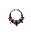 Virela 16G Titanium Clicker - Black Red Orange